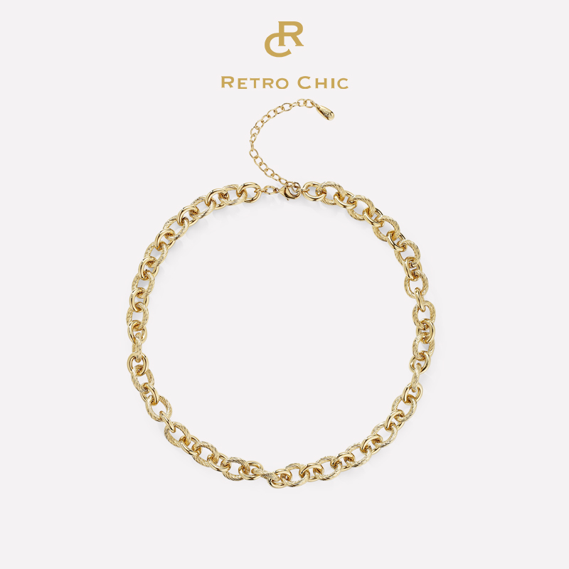 铜合金项链  RC RETRO CHIC 意大利复古创意饰品 罗马扭纹项链