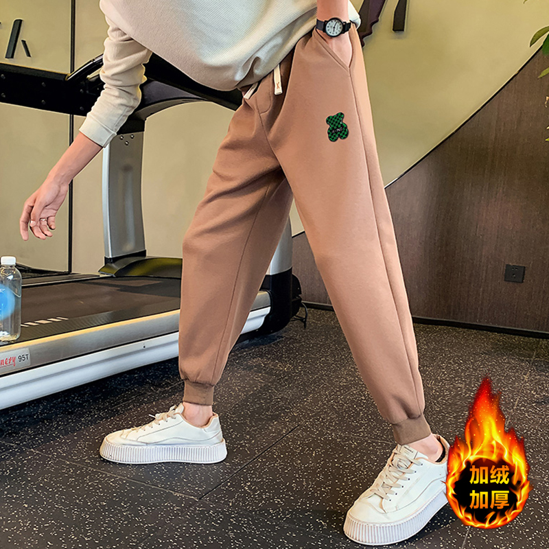 束脚卫裤男潮牌男裤2023新款痞帅秋冬款裤子秋款加绒运动休闲