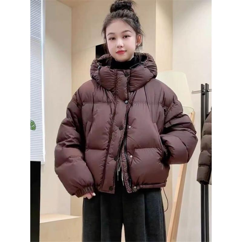 棉服连帽短款羽绒服外套女2023冬季新款加厚保暖小个子韩版宽松面