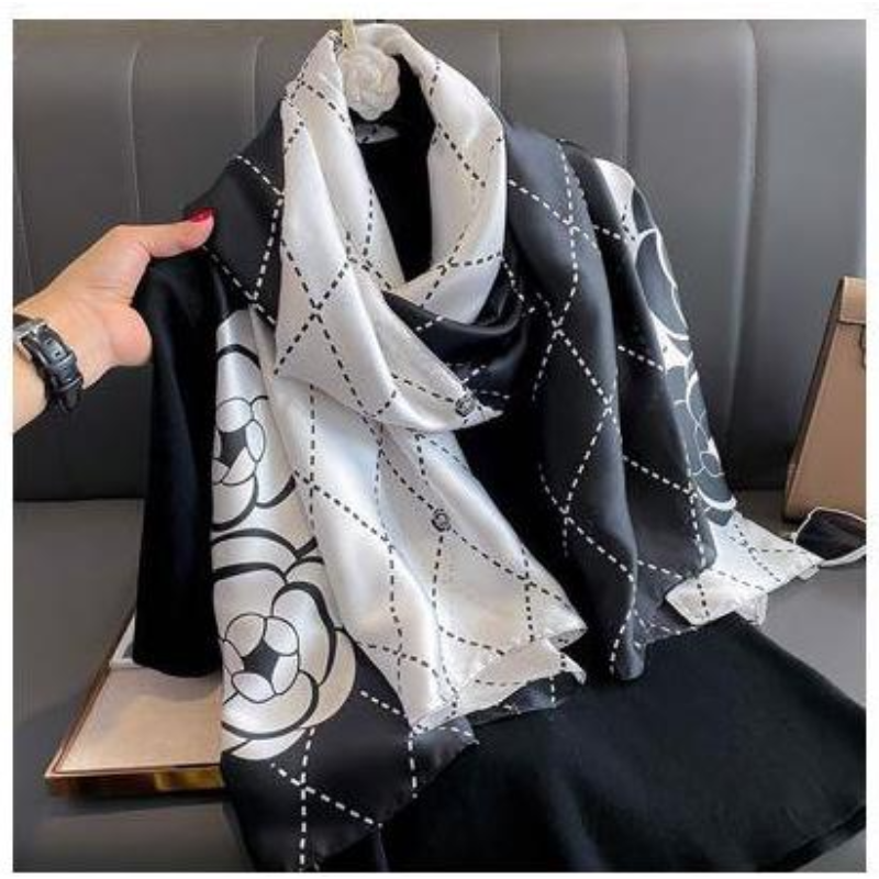 100新款百搭杭州丝绸丝巾90*180#3119