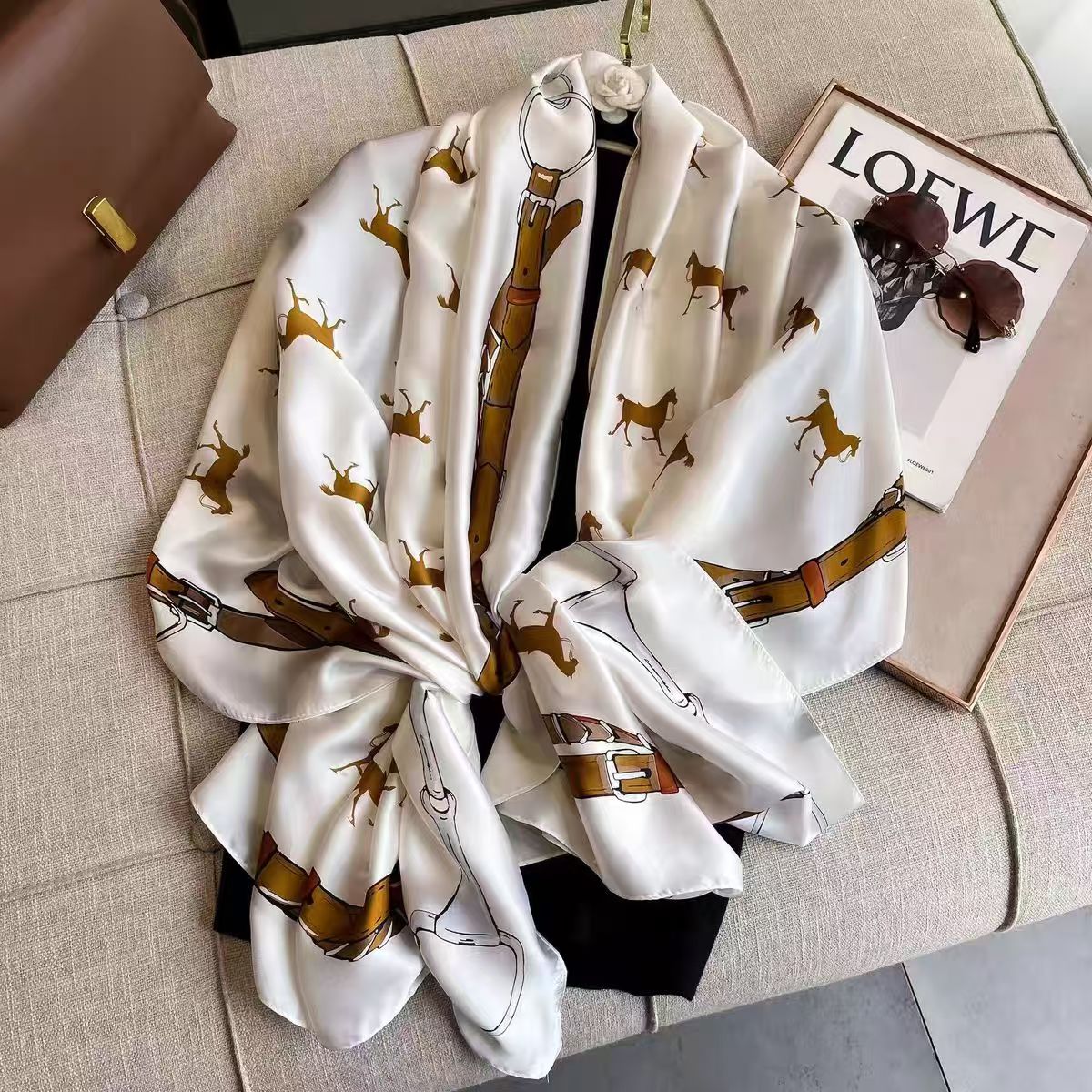 100新款百搭杭州丝绸丝巾90*90#2015