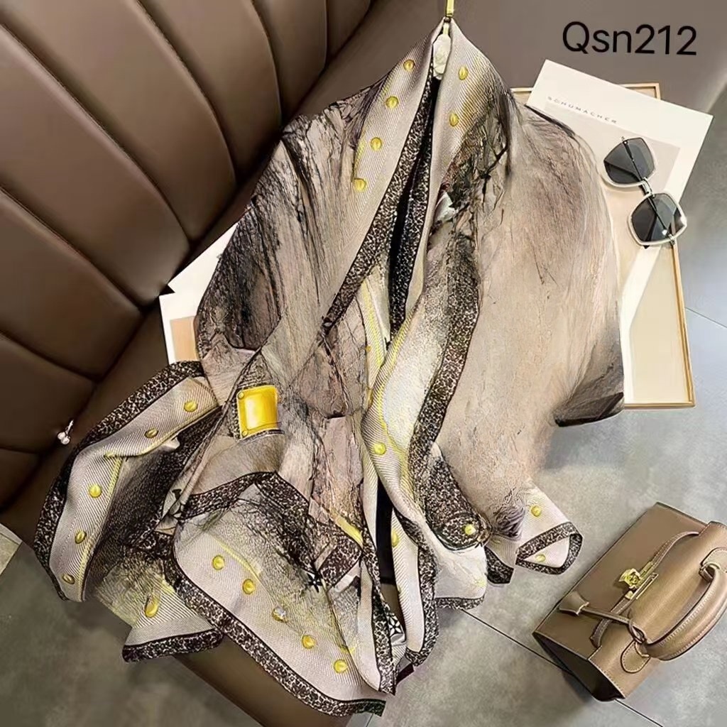 100新款百搭杭州丝绸丝巾90*180#1007