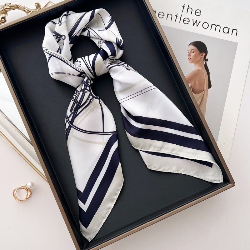 100新款百搭杭州丝绸丝巾70*70#3017