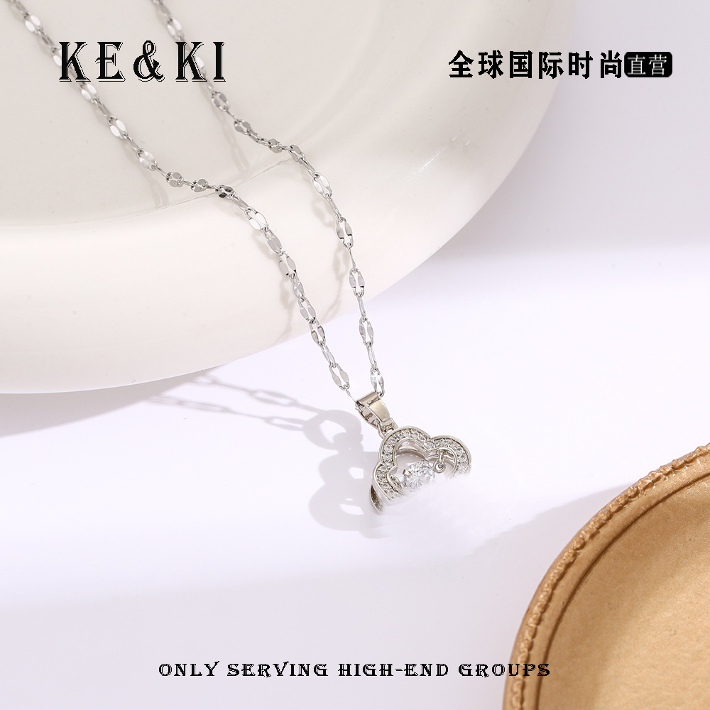 2109灵动幸运草吊坠不掉色锁骨链