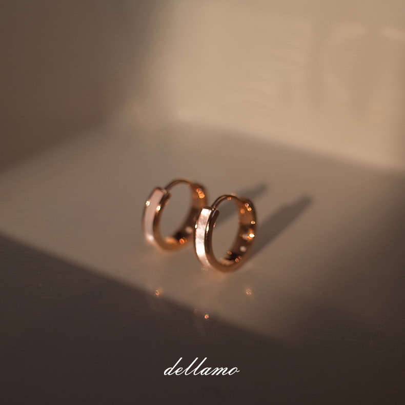 铜合金耳饰 925银针玫瑰金系列耳扣高级轻奢设计百搭气质F753