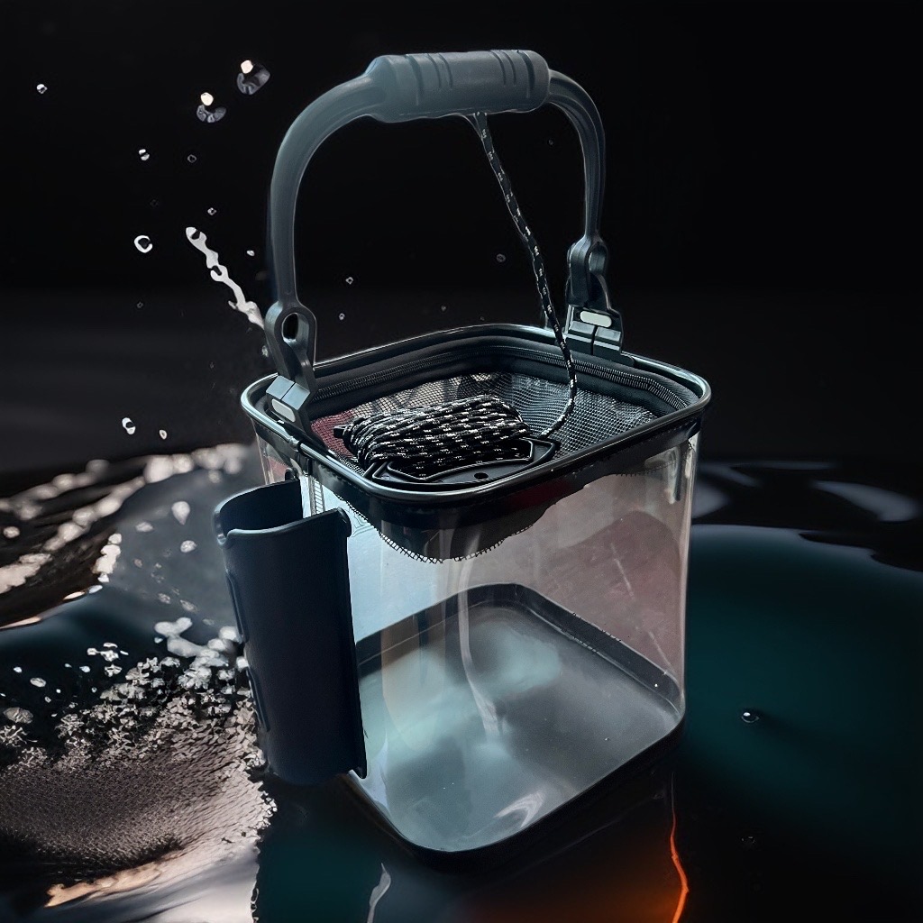 精艺坊ABF-多功能矶钓桶路亚活鱼桶一体成型钓鱼桶打水桶插杆