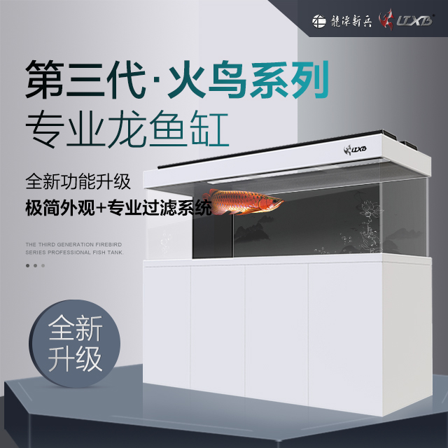 LTXB/龙潭新兵三代火鸟系列龙鱼缸过滤超白玻璃简约高端型材鱼缸