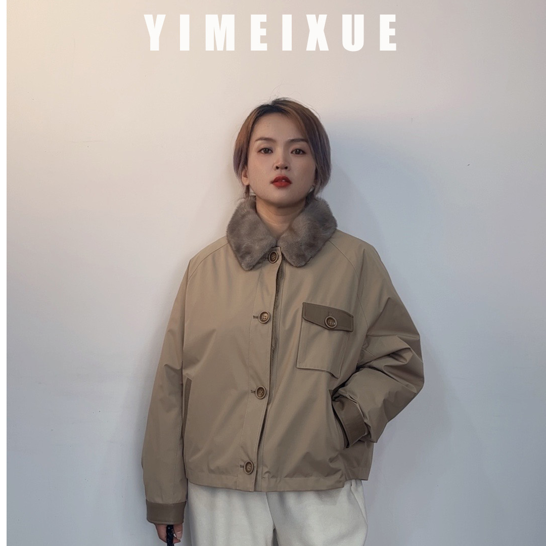 女装2025休闲百搭水貂派克冬季保暖御寒可脱卸整貂内胆皮草外套