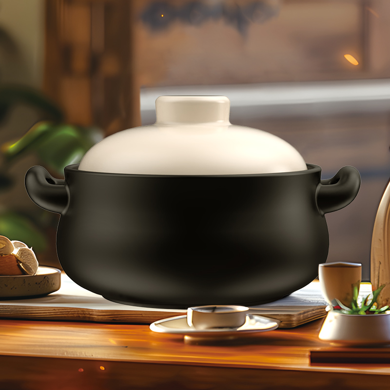 康舒新款中式陶瓷砂锅煲耐热煮粥煲汤炖菜焖煲家用明火大容量沙锅