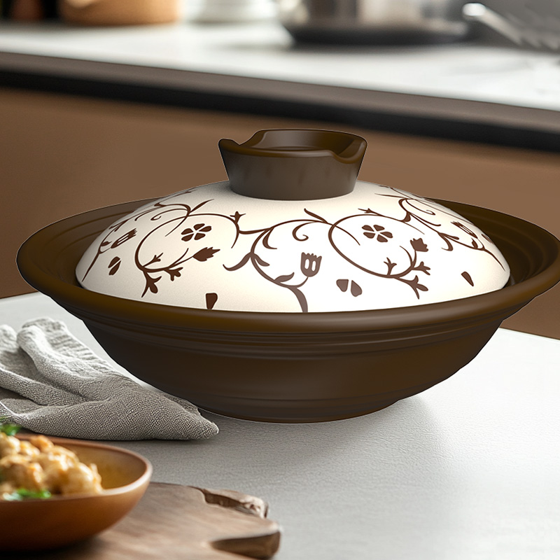 康舒缠枝花陶瓷砂锅麻辣烫小火锅汤煲炖煲煲汤炖菜耐高温家用沙锅