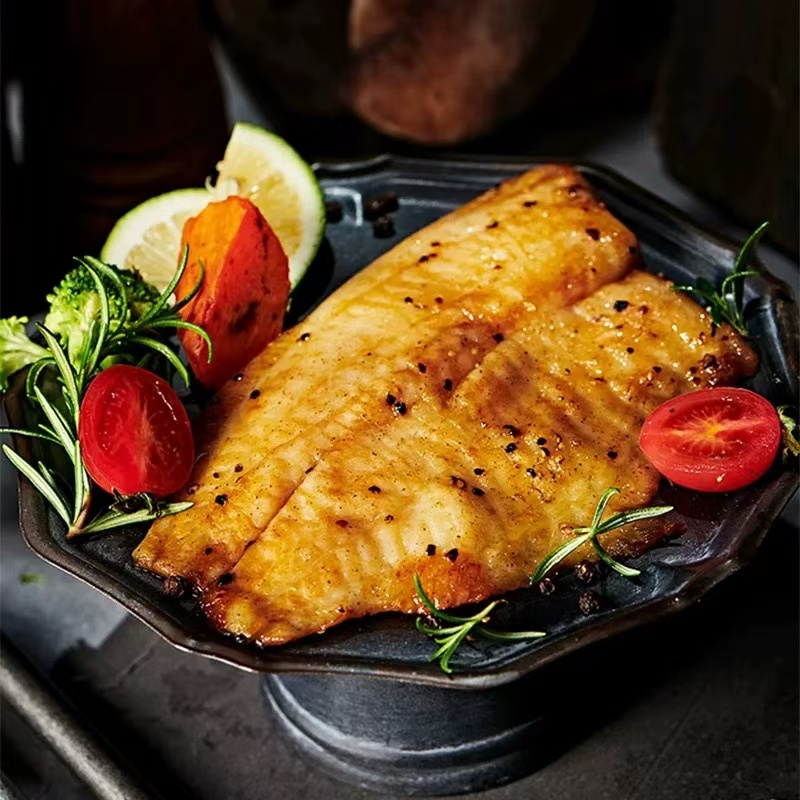 尚尚海鲜 新鲜调味罗非鱼鲷鱼片90g/包到手蒜蓉加黑胡椒混搭20包