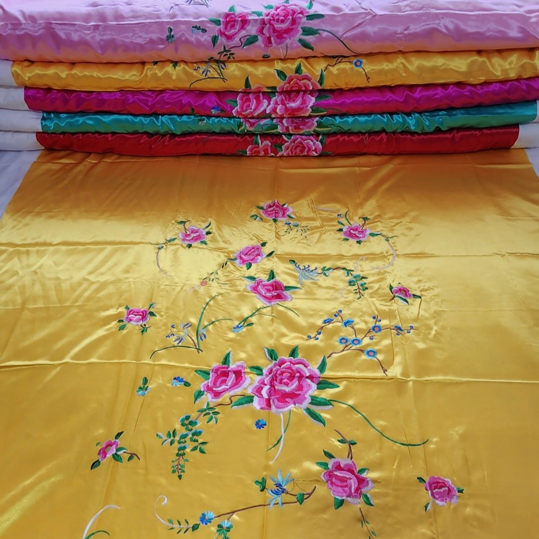 纯手工制作通用婚庆被新疆棉花被（百花绣）