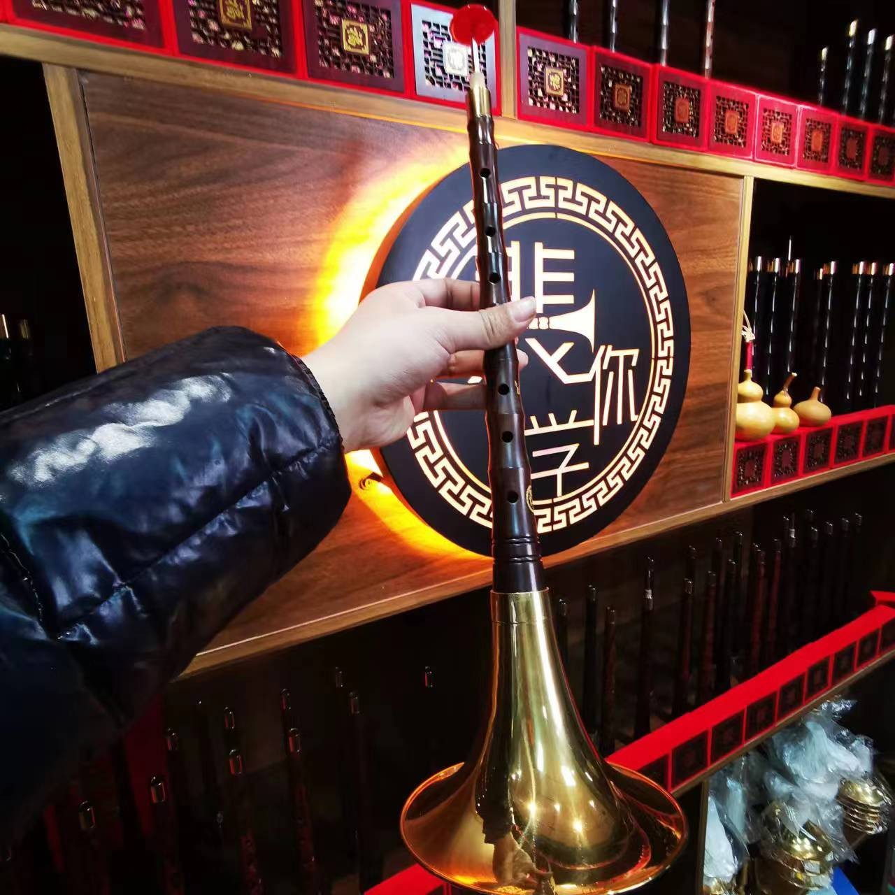 【百年老红木】唢呐专业独奏人员演奏收藏级整套/各调齐全/精品材质