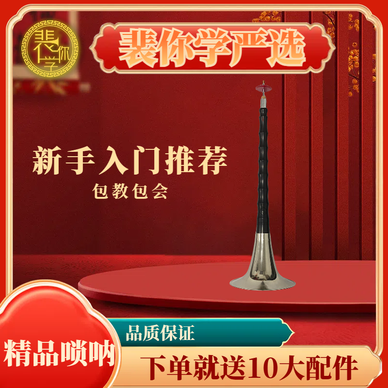 【裴你学精挑】优质紫光檀木专业演凑唢呐乐器全套D调初学成人唢呐