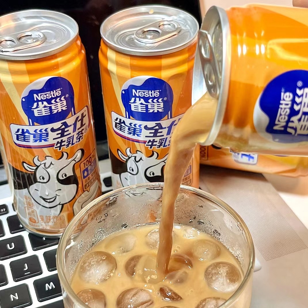 牛乳茶210ml*6罐进口奶源红茶萃取即饮低脂肪浓缩能量