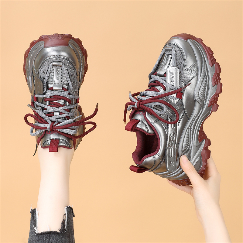 老爹鞋女2025新款春秋小个子厚底增高运动鞋显脚小大码上班族41