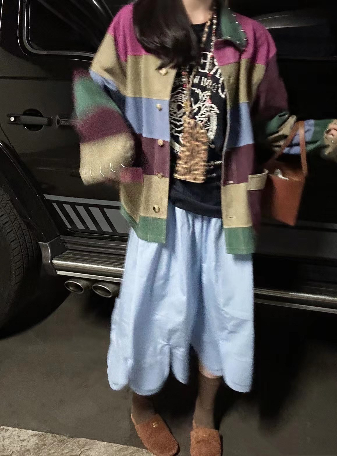 Nannan zhuo设计师秋冬荷叶边半裙