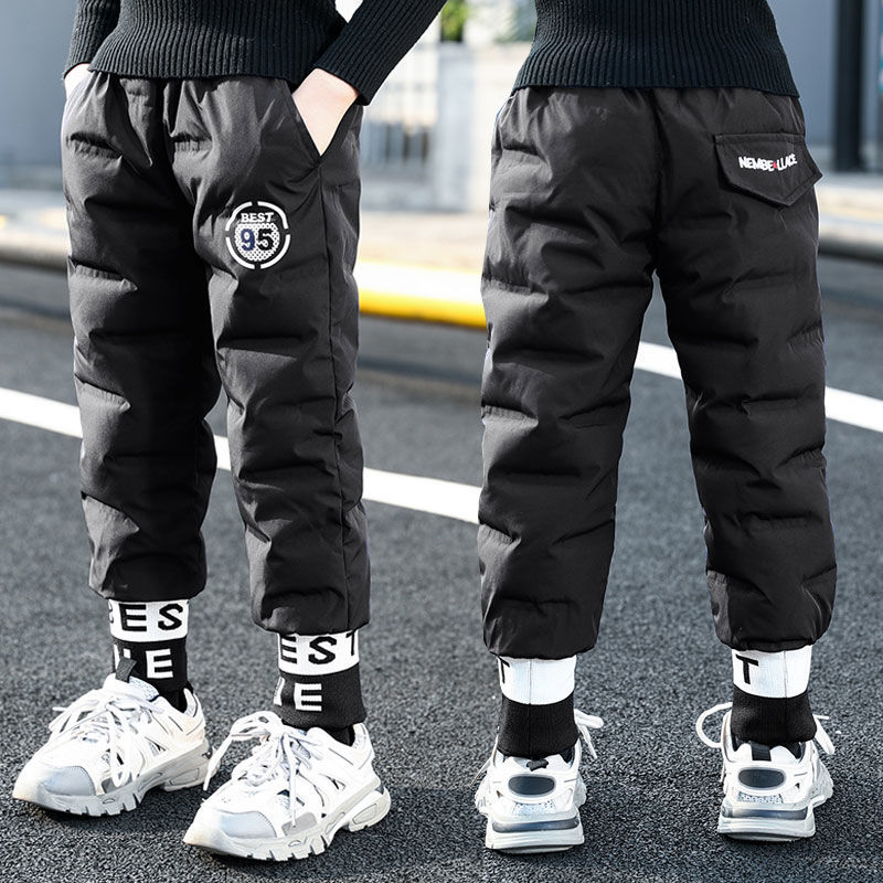 男童棉服棉裤秋冬款加厚冬季2023新款洋气儿童冬装加绒裤子外穿潮