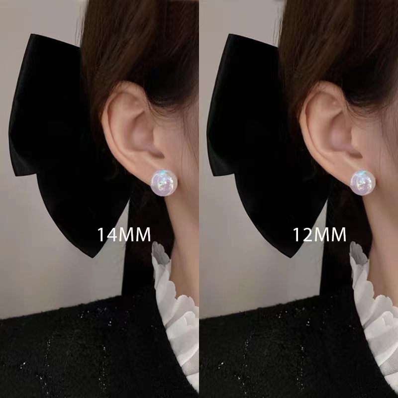 人鱼姬珠珠耳钉女小众设计感耳环2023年新款潮轻奢简约冷淡风耳饰