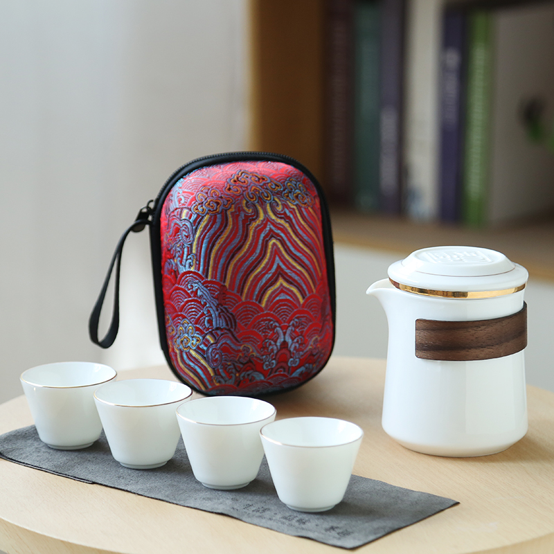 旅行茶具套装便携式包一壶四杯快客杯车载功夫户外随身游泡茶壶