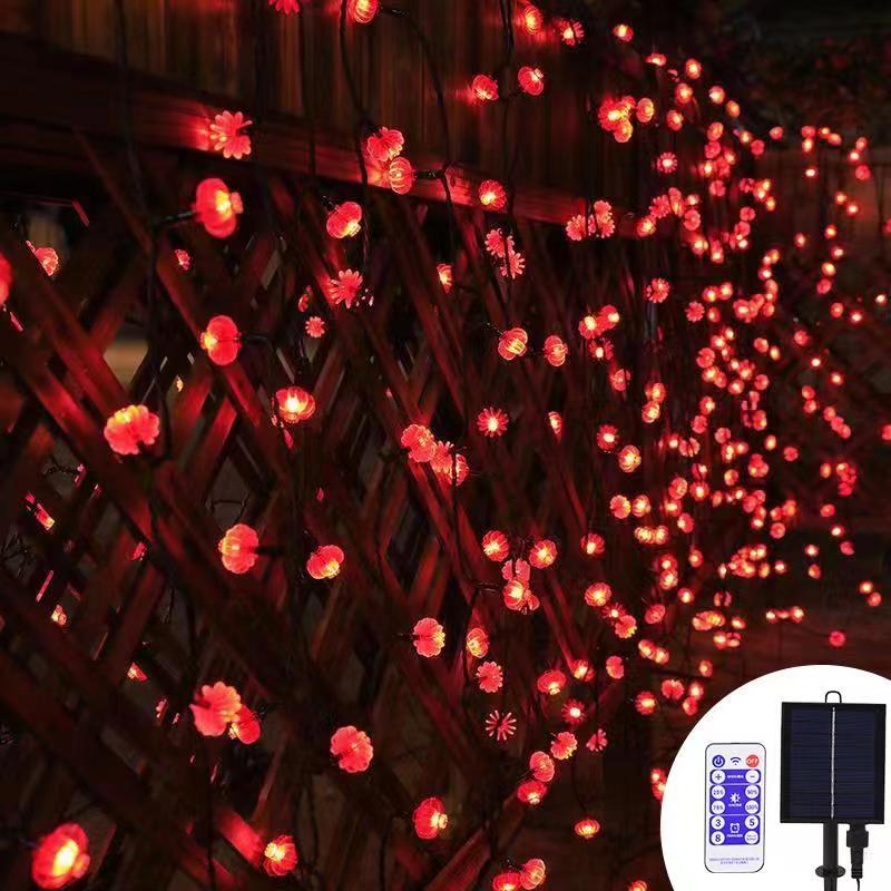 LED小彩灯闪灯串灯七彩过年彩灯春节装饰挂件家用2红灯笼新年装饰