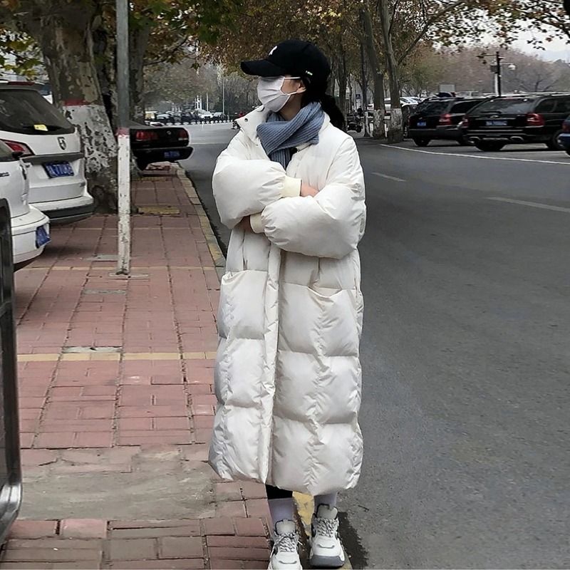 波司登羽绒棉服女长款过膝2023年冬季新款韩版宽松棉袄加厚面包服