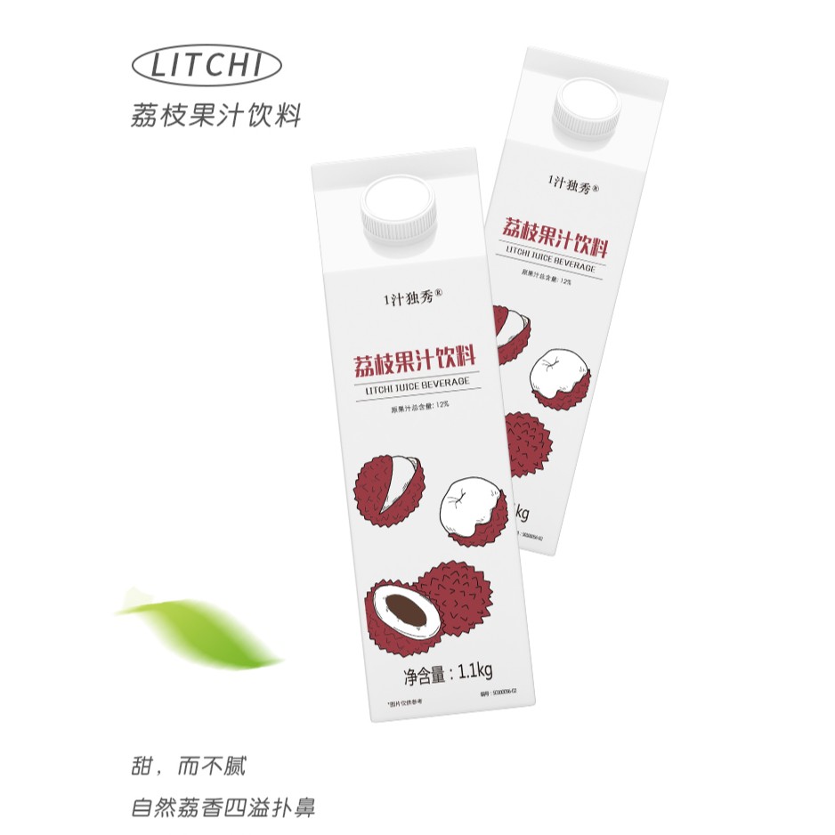 大由国际1.1kg1汁独秀荔枝果汁饮料浓缩水果茶连锁奶茶店专用原料
