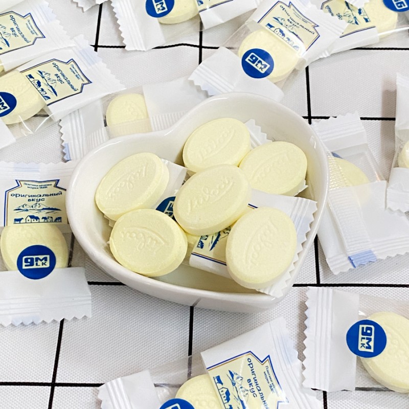 9MLK牛奶片原味奶贝老人小孩营养奶片开袋即食健康零食200克罐装