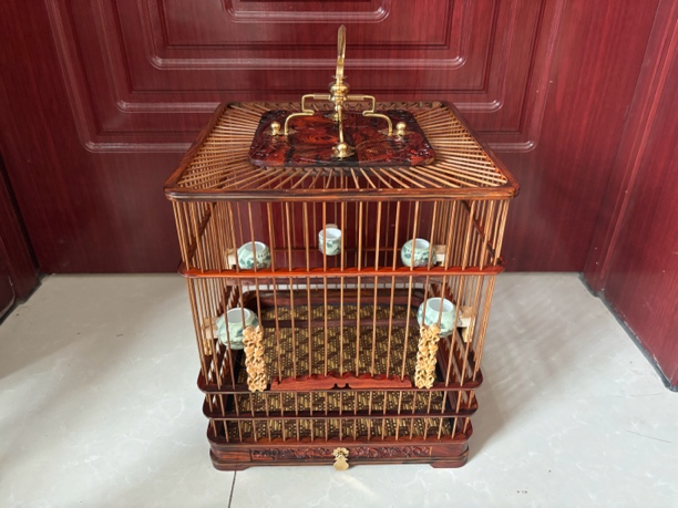 26×30精品红酸枝雕刻大方笼