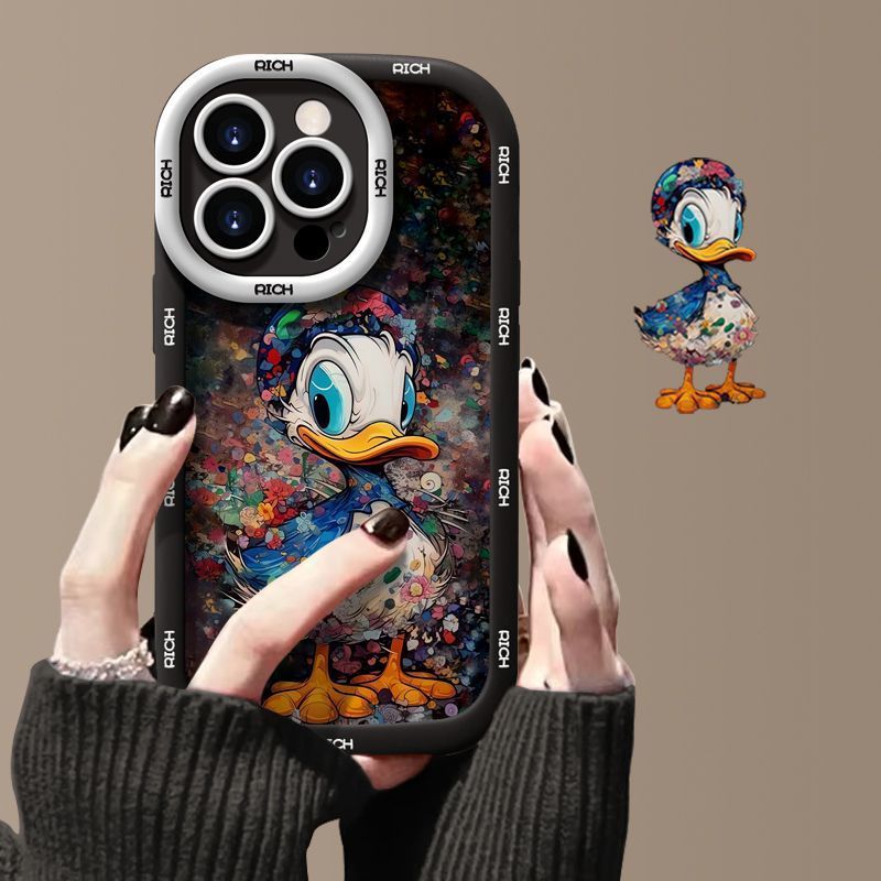 唐老鸭适用苹果15promax新款iphone14手机壳13卡通12全包11潮牌XR
