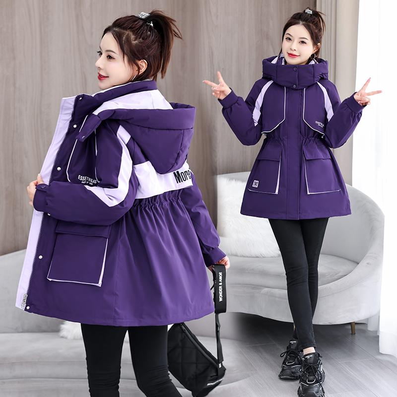 网红款冬天外套加厚女款爆款2025新款洋气棉服中长款时尚棉袄棉衣