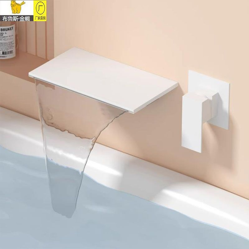 入墙式瀑布面盆水龙头卫生间浴室暗装嵌入式浴缸龙头隐藏冷热龙头