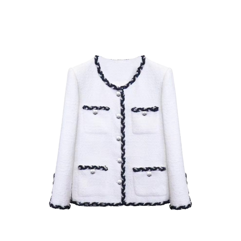 【白月光】小香风羊毛混纺上衣女外套QS-1119