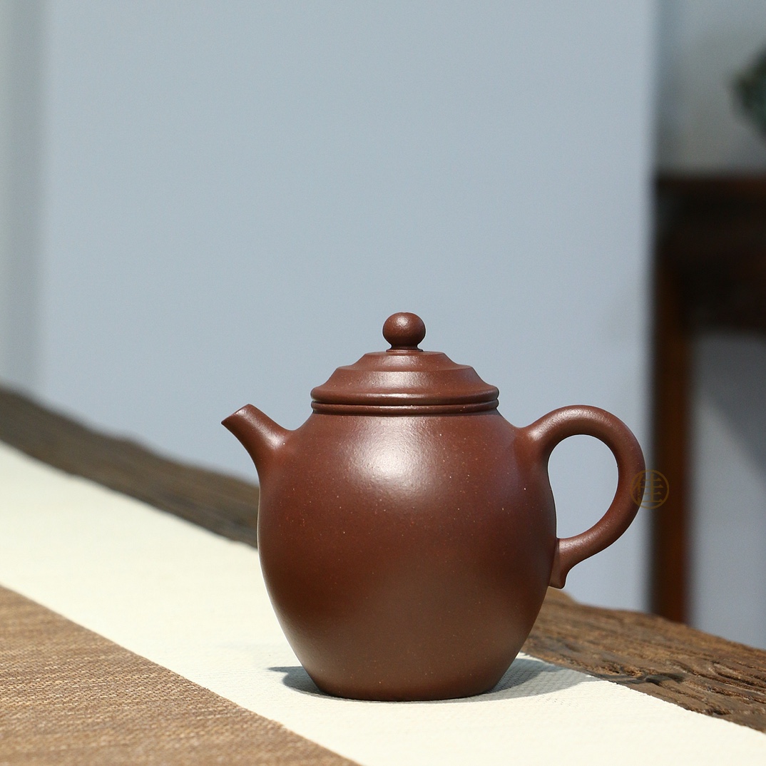 吃茶乐土-全手工 大彬橄榄 原矿底槽清 270毫升 宜兴紫砂壶