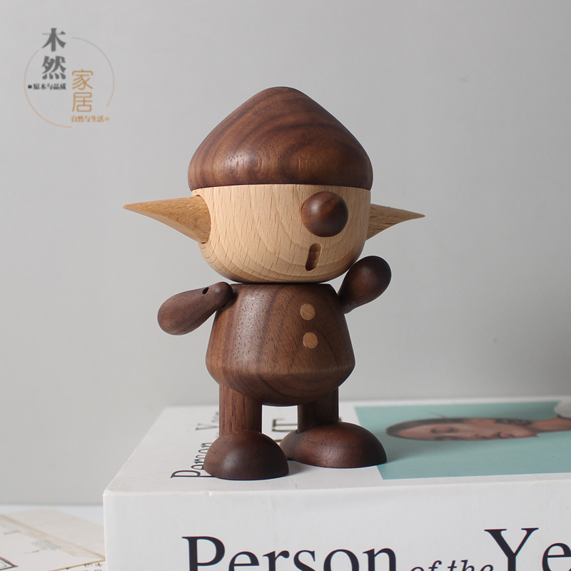实木小精灵手工木偶霍比特人家居摆件个性创意精致生日礼物送男友