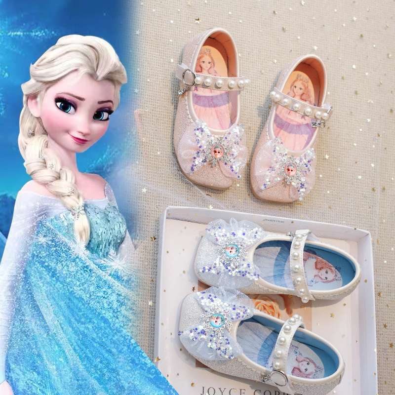 艾莎公主鞋2023新款鞋子女宝宝宝水晶鞋女童单鞋儿童凉鞋公主鞋