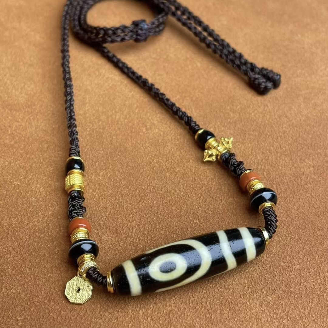 壹加师姐｜手工设计防伪标横版如意二玛瑙项链7169D