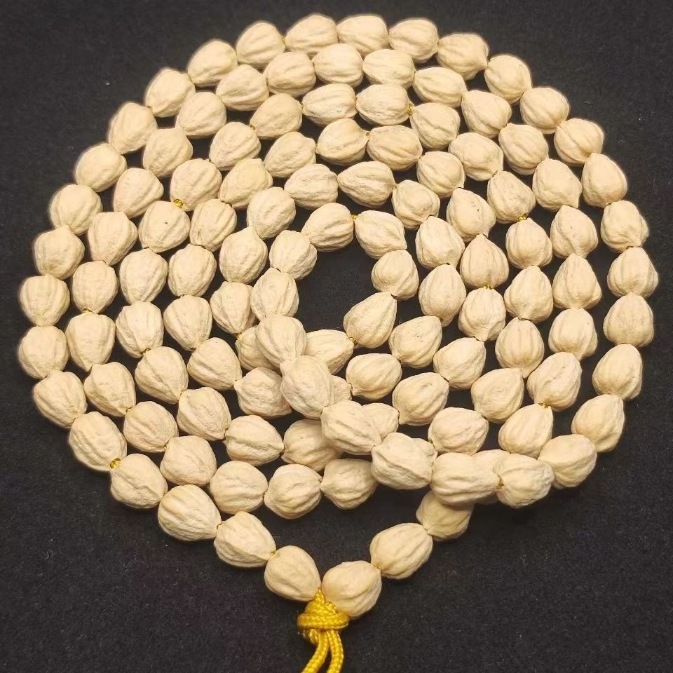 西藏热振原高桩百香籽柏香籽108菩提手串高桩直筒顺纹尸陀林原籽