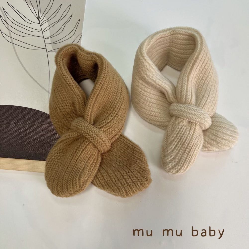 韩国糖果色套口儿童围巾脖套 秋冬百搭男童女童保暖毛线围脖