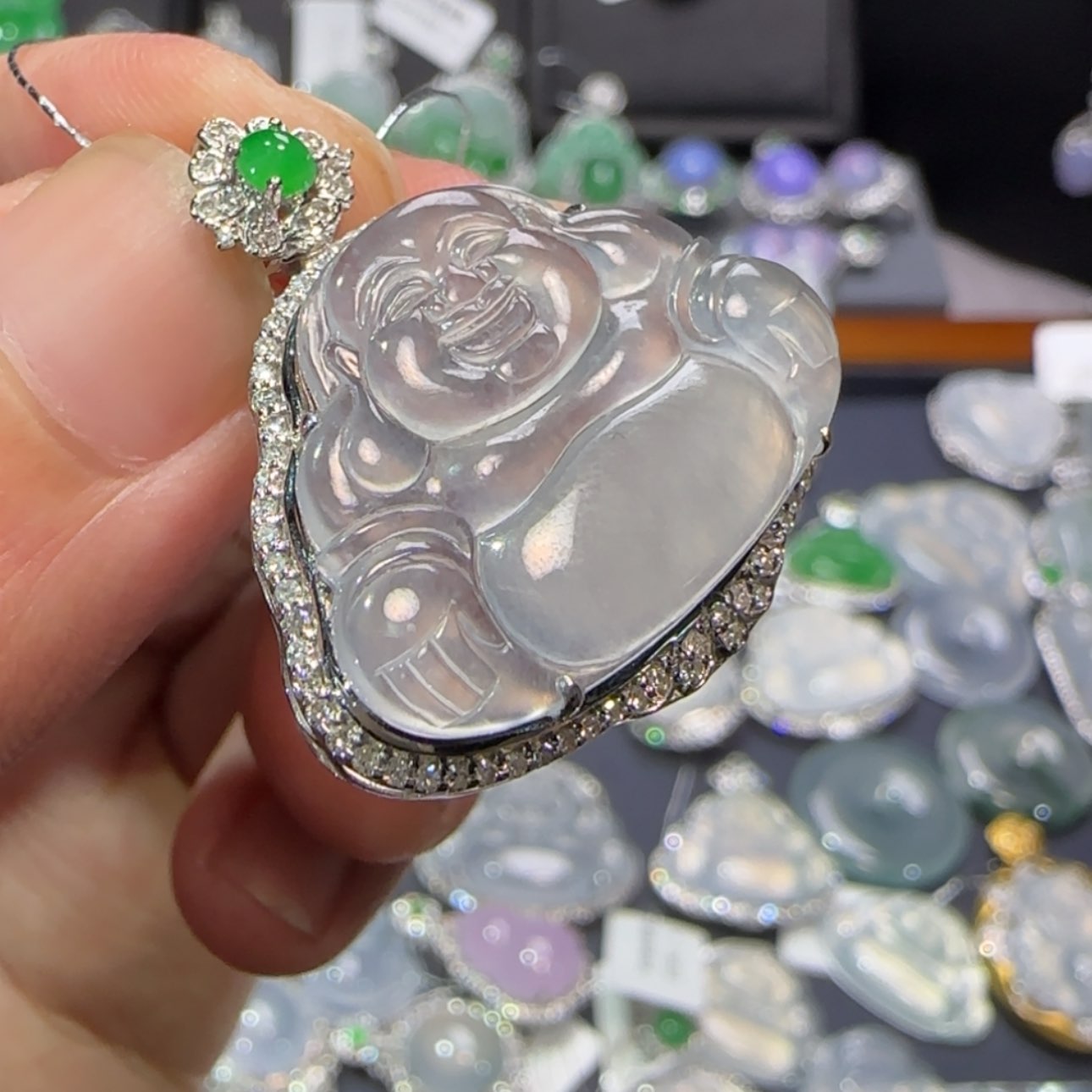 【闪购商品】翡翠颈饰18K金镶嵌