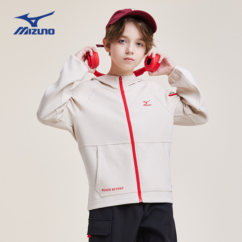 Mizuno/美津浓秋季儿童连帽外套时尚休闲户外活动男女JK24430148