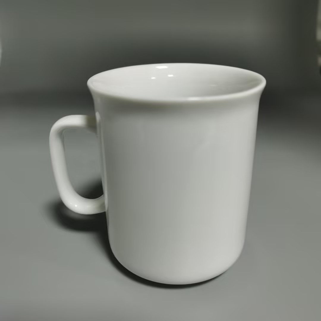 【美好的】纯白色200ml直身敞口杯子
