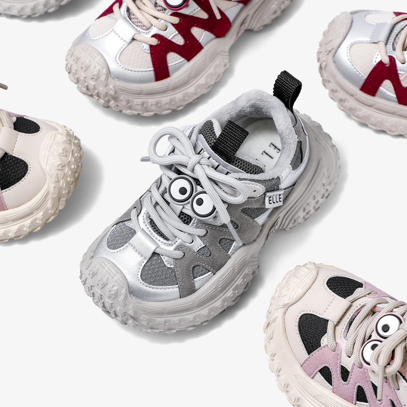 ELLE KIDS秋款加绒儿童运动鞋防踢防滑户外登山鞋男女童跑步鞋