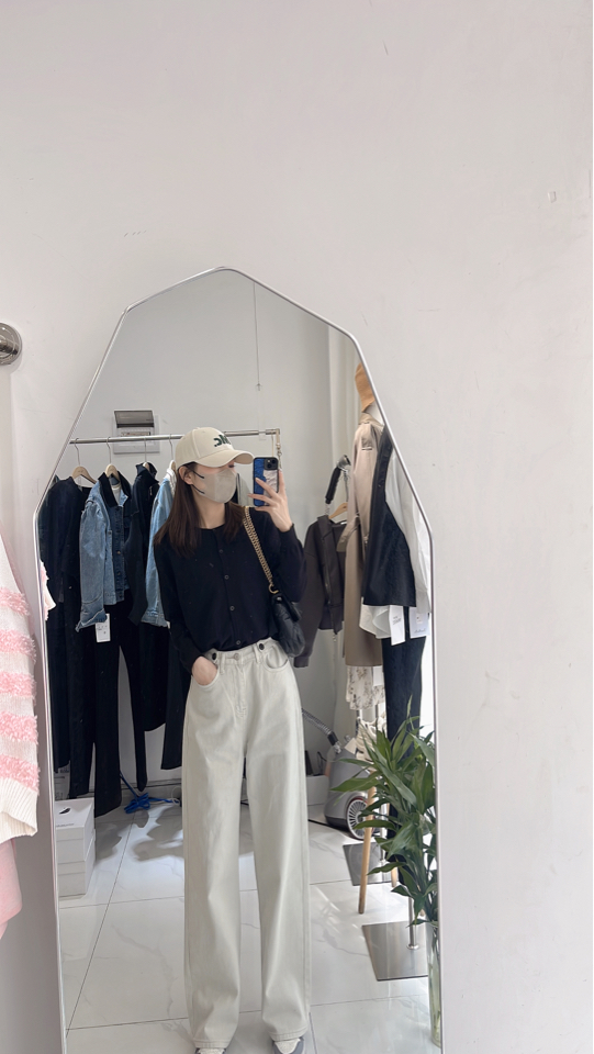 牛仔阔腿裤2023新品