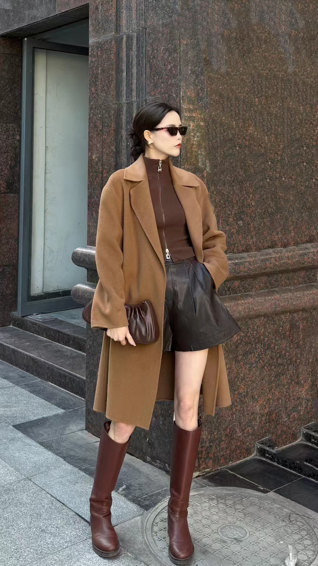 易缔媤双面呢大衣A43491H6001