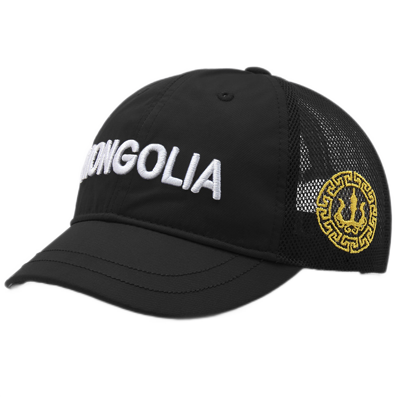 拂晓阁(fuxiaoge)短檐鸭舌帽男速干网眼透气遮阳帽潮夏季韩版刺绣