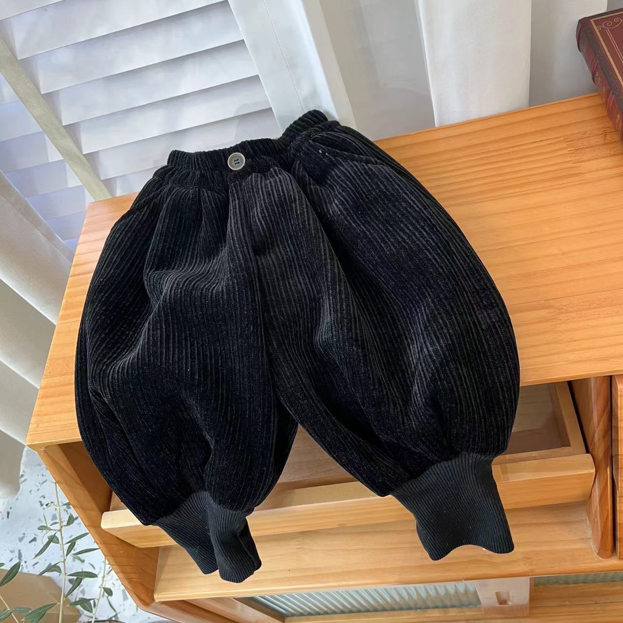 2023秋冬新款儿童裤子3017条绒裤子加绒加厚