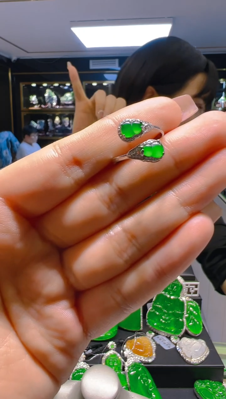 【闪购商品】翡翠戒指银S925镶嵌2  多样性发货