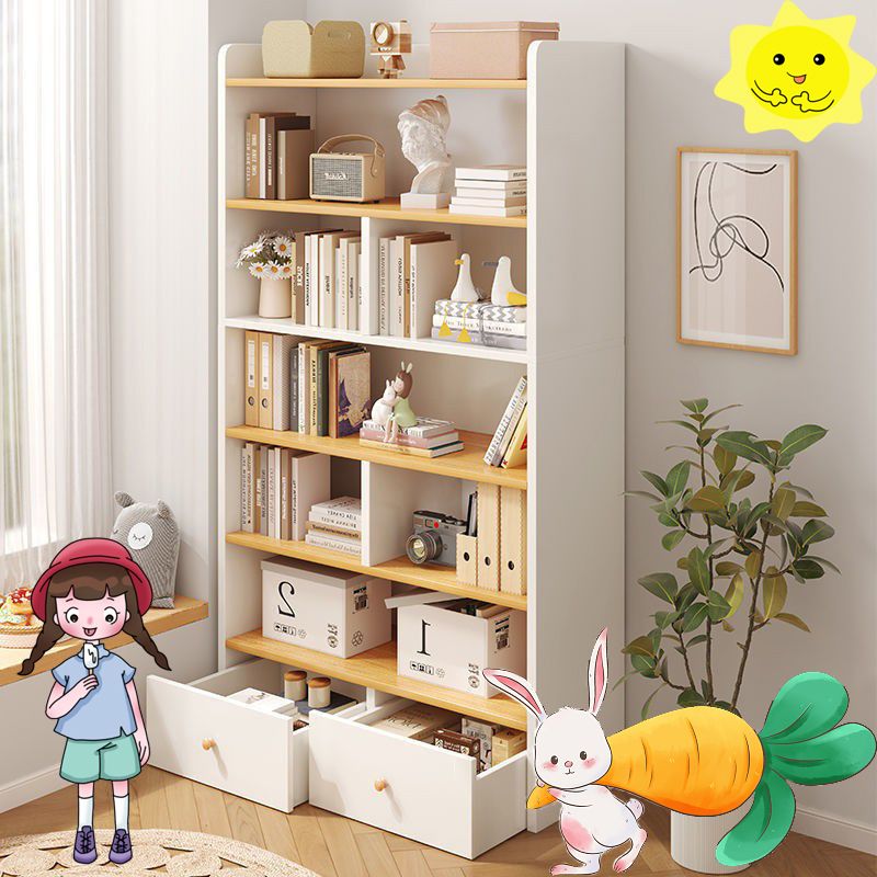 【小扬哥推荐】书架落地靠墙置物架多层书柜卧室简易家用客厅收纳