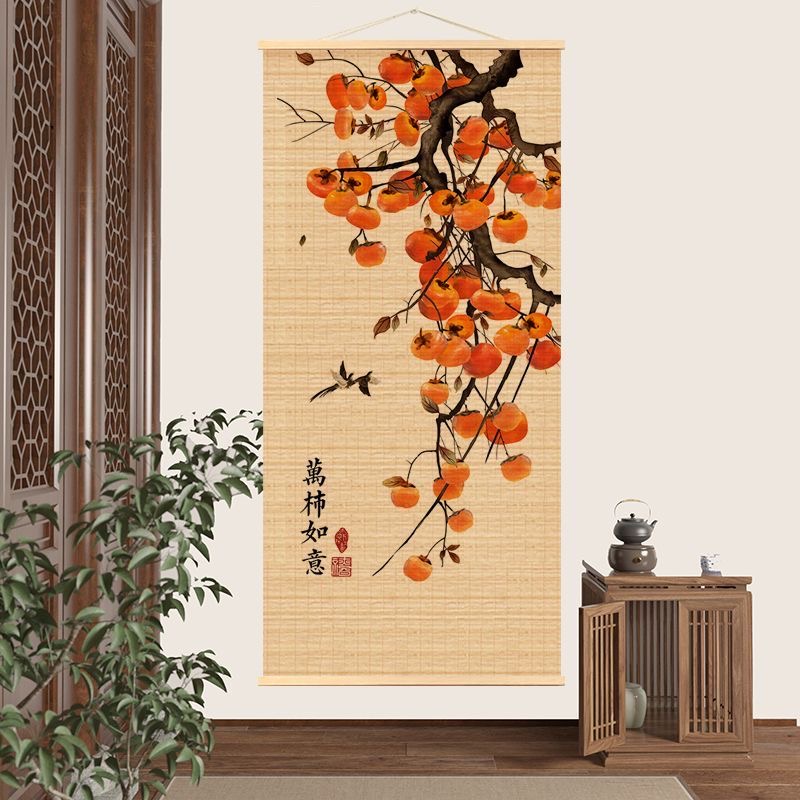 新中式客厅玄关竹编竹挂画现代餐厅茶室手工艺术背景墙家居装饰画